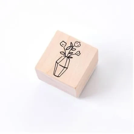 Log Wooden Rubber Pocket Photo Album Decorative DIY Stamp