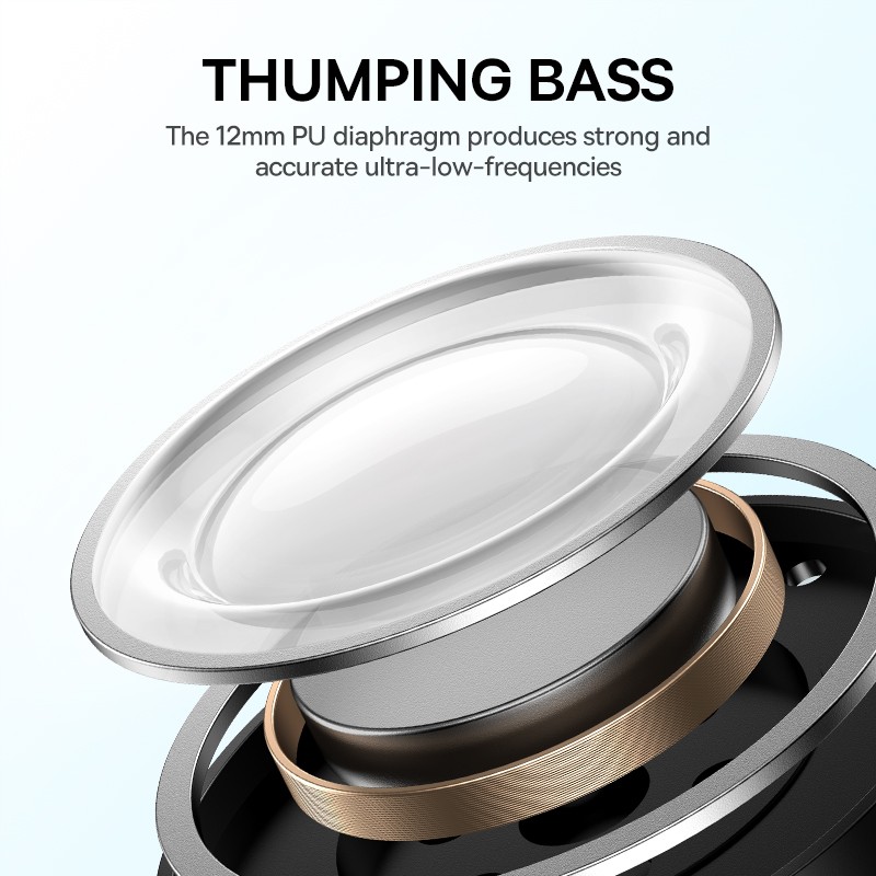 Baseus Bowie E19 Wireless Earphones Bluetooth 5.3, Big Bass, 12mm Drivers, IPX5 Waterproof with 33H Battery Life