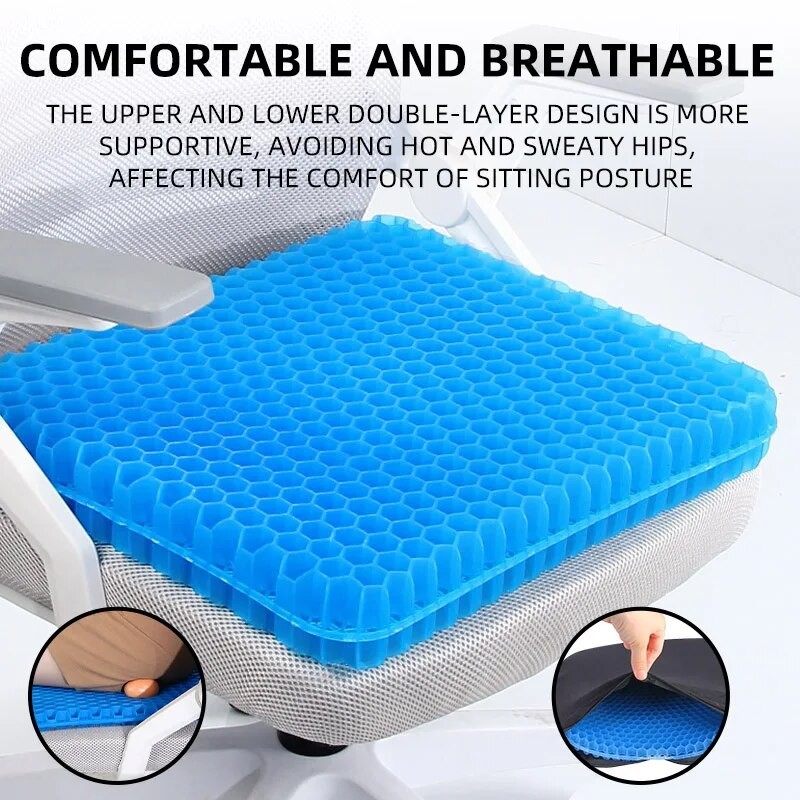 Gel Seat Cushion with Honeycomb Design