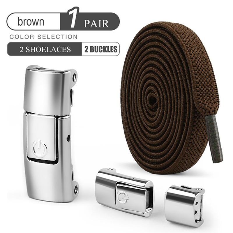 8mm No-Tie Elastic Shoe Laces with Press Lock  Widened Flat Shoelaces