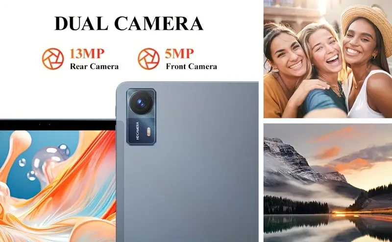 Suxi 11-Inch Tablet with Full Coverage Screen, For Android 14 System, 14GB For RAM (6+8), 256GB ROM Expandable to 1TB, 4G LTE & 5G WiFi, Google GMS Certified