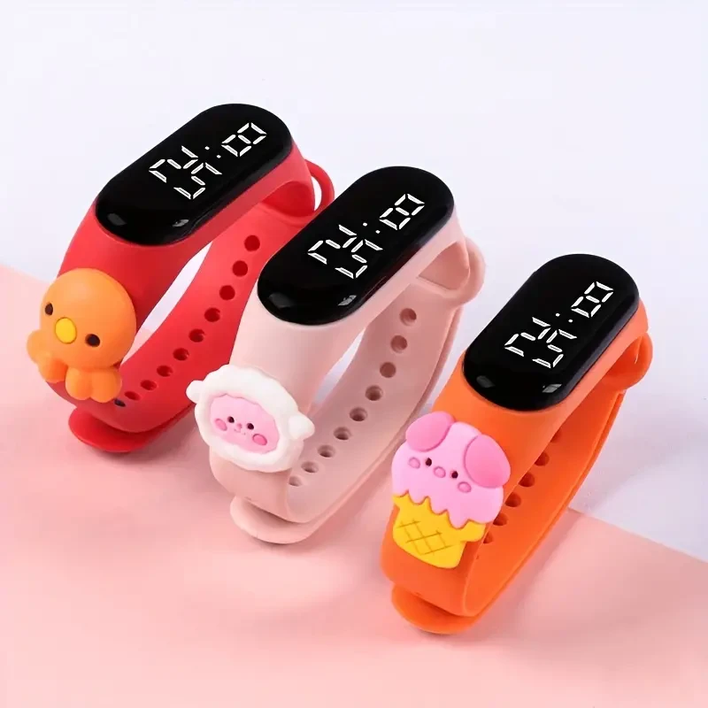 Cute Doll Cartoon LED Watch Set