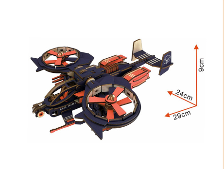 Military model (scorpion fighter) 3D Wooden