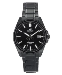 Casio Edifice Analog Black Ion Plated Stainless Steel Black Dial Quartz EFV-150D