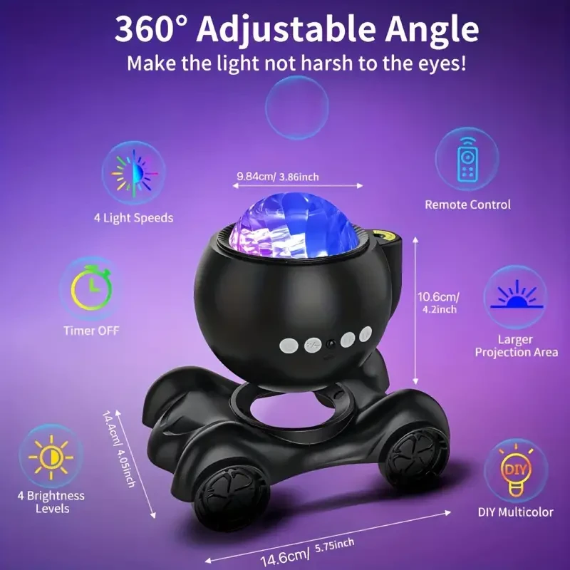 Aurora Galaxy Projector - White Noise Night Light with Speaker