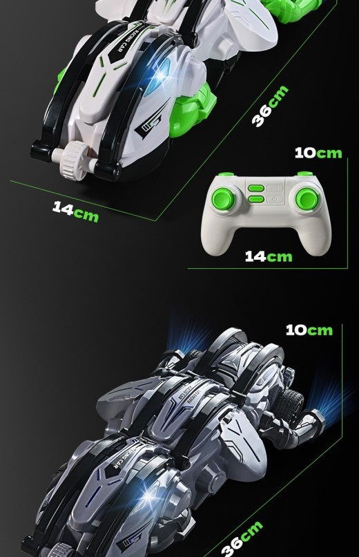 Drop-resistant High-speed Driving Six-wheel Flip Children's Drift Remote Control Car