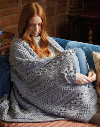 Merino Bobble Detail Blanket | Handmade | Handmade