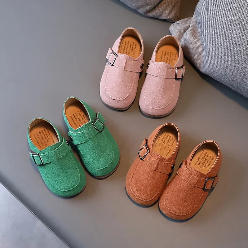 Children's Velcro Shallow Beanie Shoes Girls Daily Western Style Princess Shoes