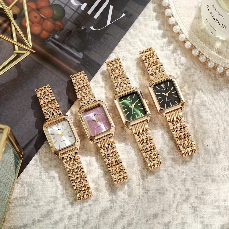 Womens Luxury Rectangle Quartz Watch