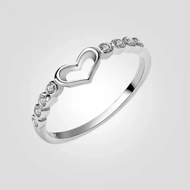 Fashion Hollowed Heart Shape Ring For Women