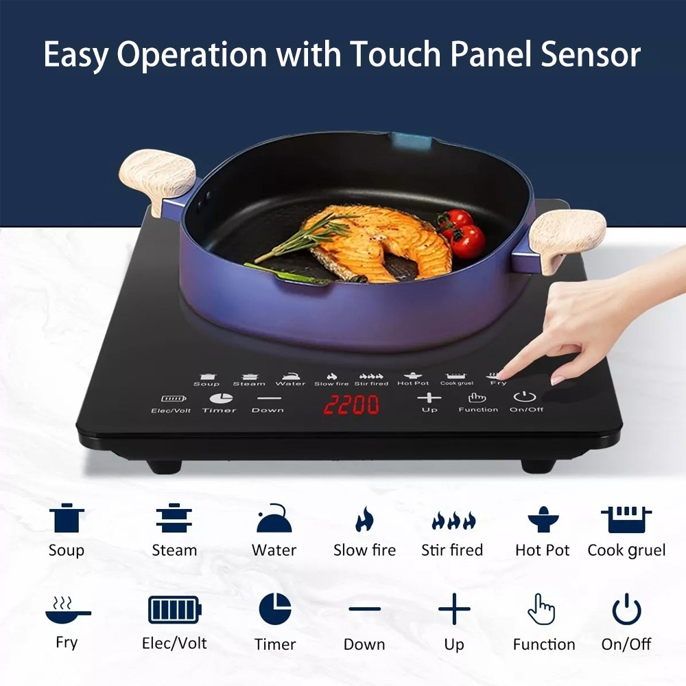 US110V/2200W Intelligent Energy-Saving Induction Cooker - Household and Outdoor Use