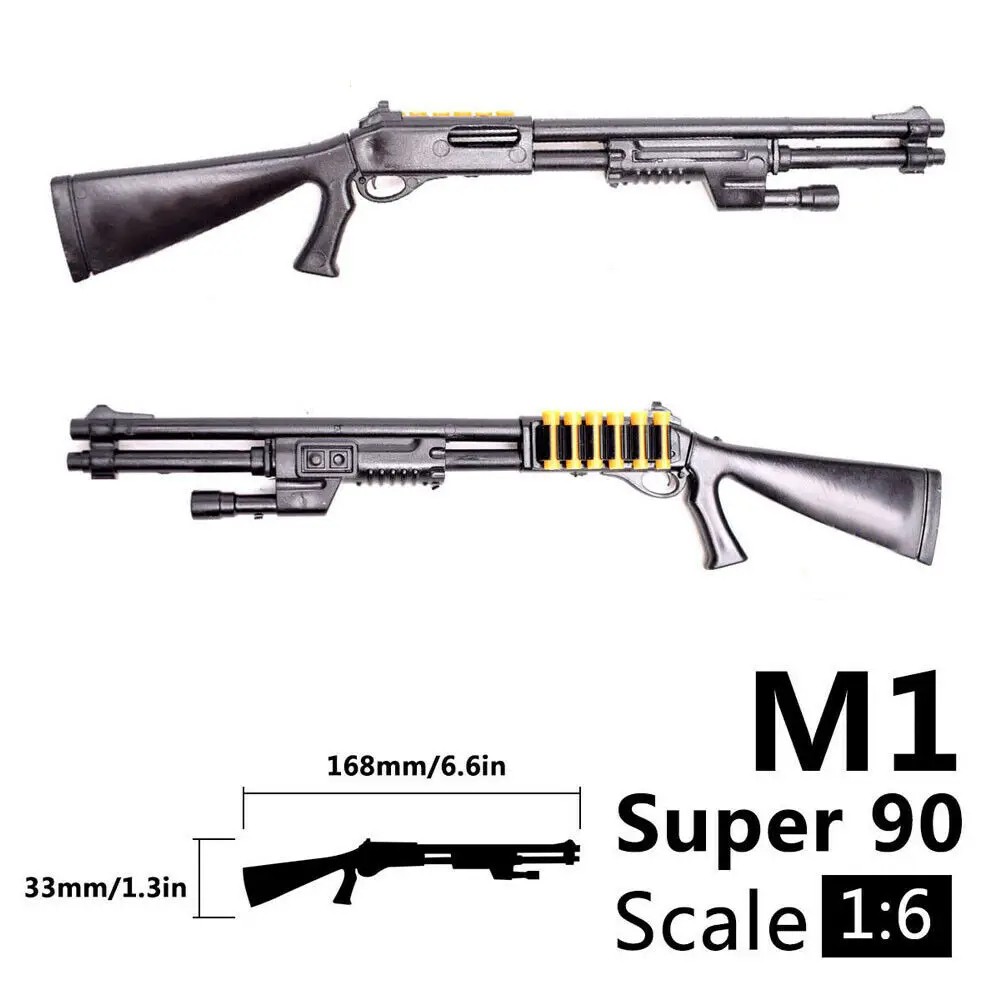 1:6 Weapon Model Benelli M1 Super 90 Shotgun Assembly Model Building Bricks for Action Figures