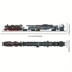 Intricate WWII Era Military Railroad Scene with Detailed Cannon & Locomotive