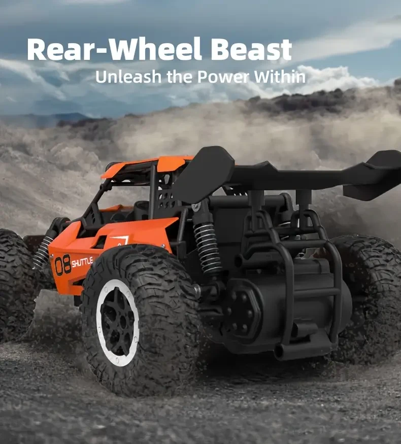 K.K RC Car, 1:16 Scale, High-Speed Alloy, 20Km/H, 12.4MPH, Double Battery, Remote Controlled, USB Charging, 36V Max Voltage, 500Mah Capacity, 2.4G/3G/4G/5G Wireless, 14500 Lithium Battery, Available in Black, Blue, Pink, Orange