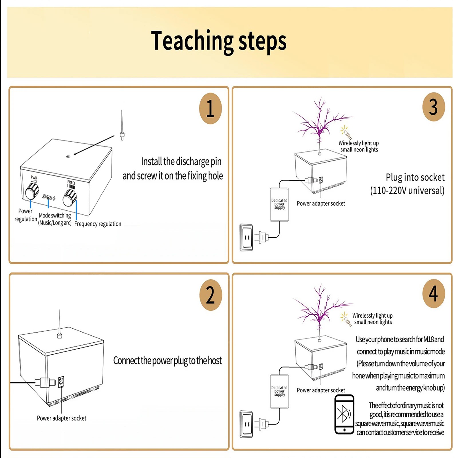 Bluetooth Music Tesla Coil - Arc Plasma Loudspeaker and Education Experiment Toy
