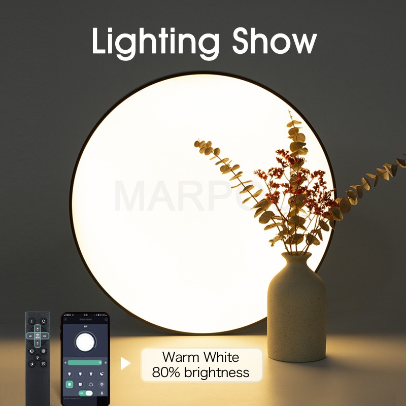 MARPOU Smart LED Ceiling Lamp - Dimmable with Remote Control