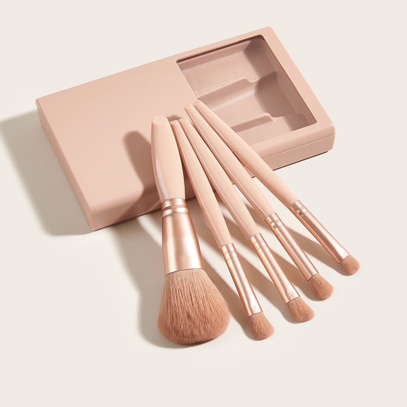 5 PCs Travel Makeup Brush & Mirror Set