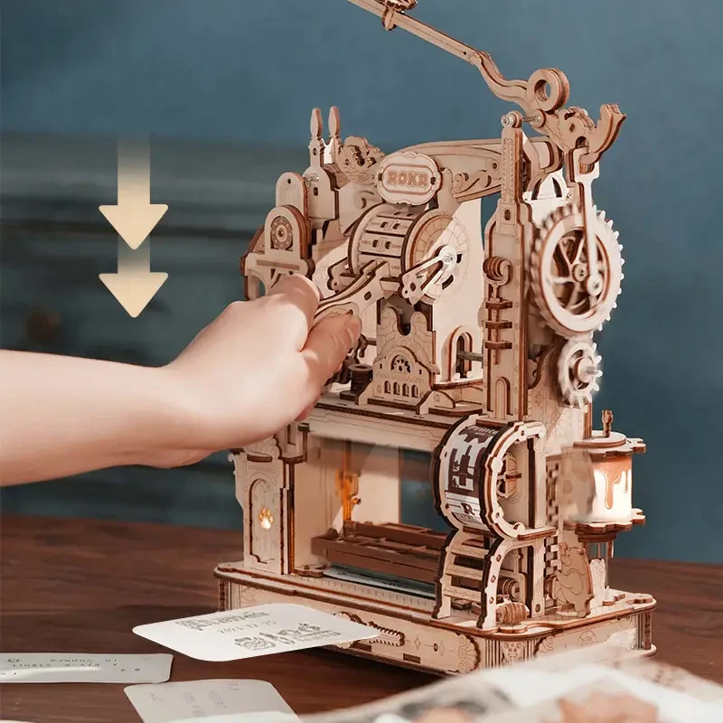 ROKR 3D Model Printing Press Wooden Puzzle