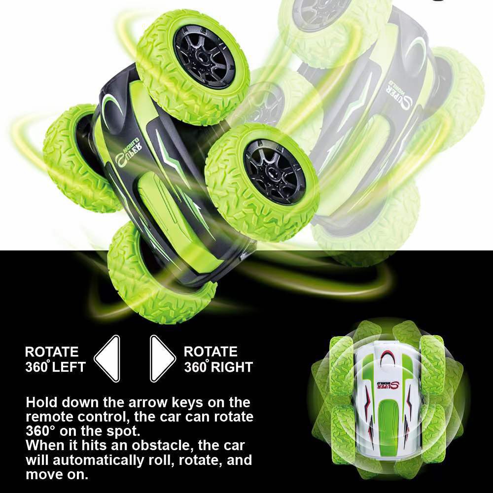 High-Speed Double-Sided RC Stunt Car - 2.4G Remote Control with LED Lights