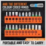 HORUSDY Ratchet Wrench Screwdriver Hex Torx Bit Set