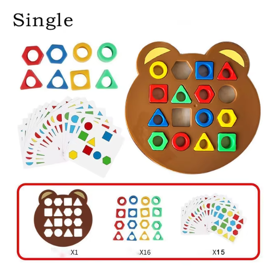 DIY Geometric Shape Color Matching Puzzle