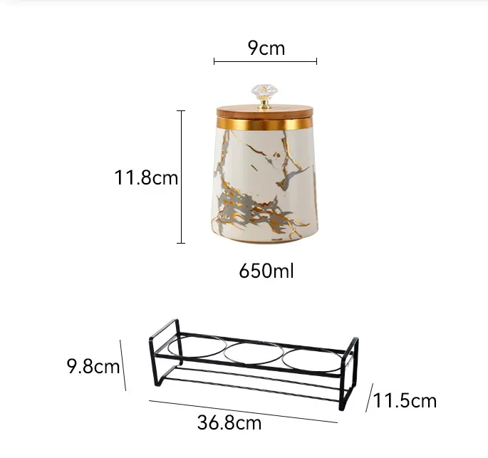 Nordic Ceramic Seasoning Jar Household Kitchen Sealed Jar