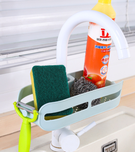 Kitchen Racks Hanging On A Faucet Snap-on Sink Bathroom Rack