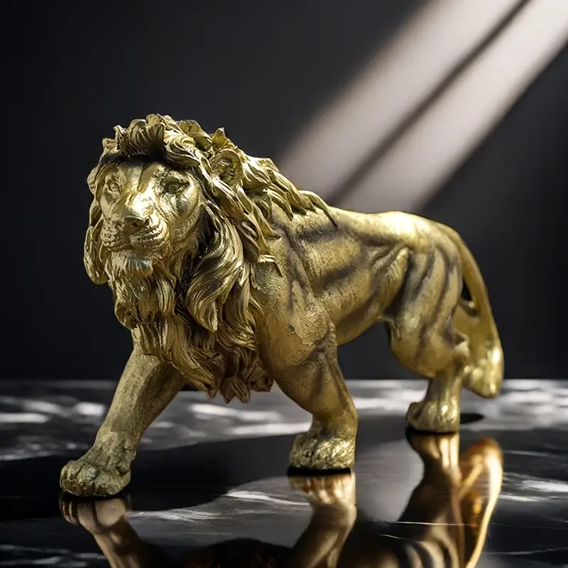 1pc, Majestic Lion Sculpture Statue