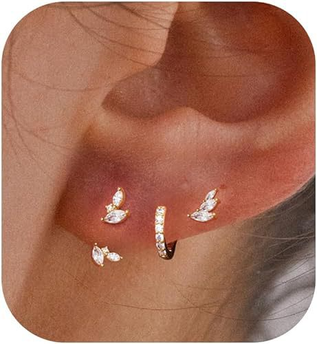 Personality Small Annulet Exquisite Multi Piercing Earrings Suit