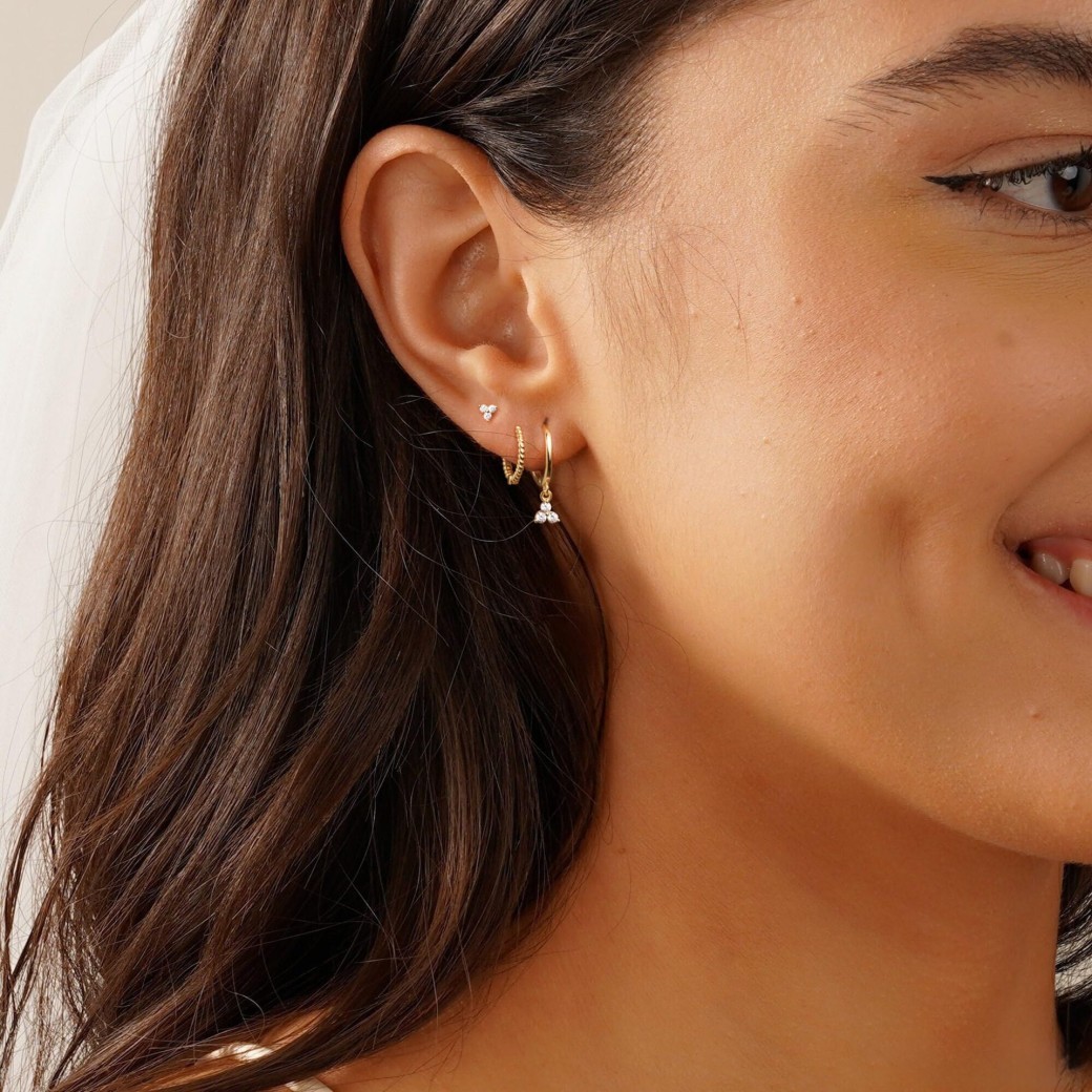 Personality Small Annulet Exquisite Multi Piercing Earrings Suit