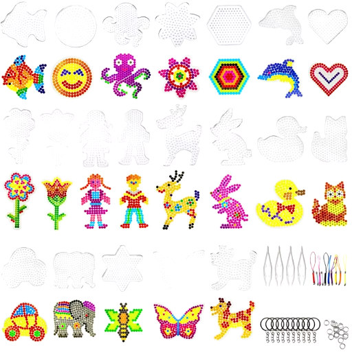 20PCS 5mm Fuse Beads Boards Clear