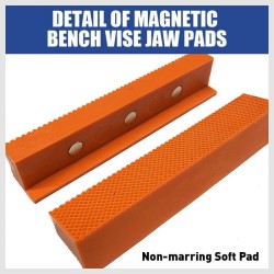 HORUSDY 2pcs Universal Vice Jaw Magnetic Reversible Pads
