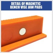 HORUSDY 2pcs Universal Vice Jaw Magnetic Reversible Pads