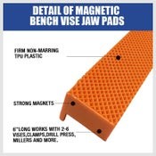 HORUSDY 2pcs Universal Vice Jaw Magnetic Reversible Pads