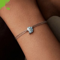 Blue Conch Hand Casual Style S925 Sterling Silver Double Layer