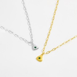 S925 Loving Heart In Sterling Silver Eight Awn Star Cruciate Flower Necklace