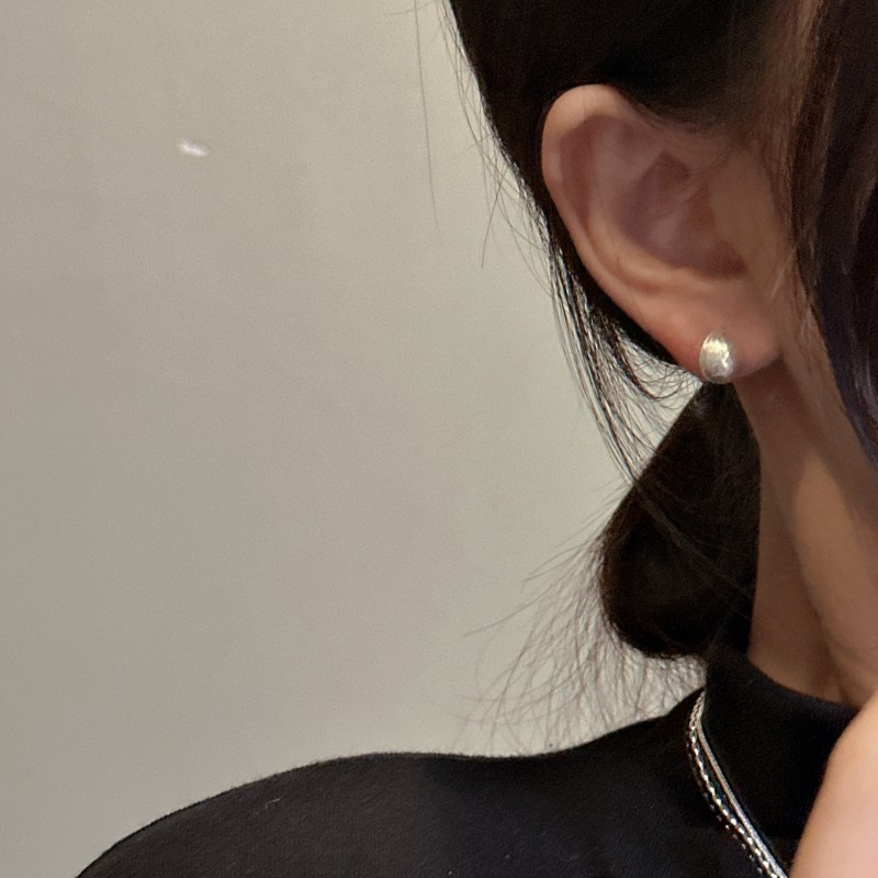 S925 Sterling Silver Design Brushed Quality Earrings