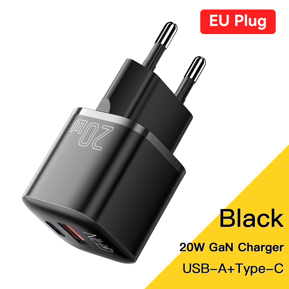 Essager 20W GaN USB Type-C Charger - PD Fast Charge QC 3.0