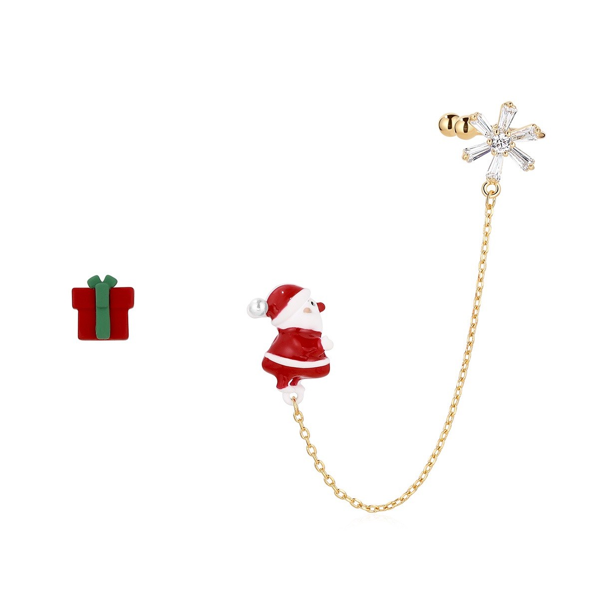 Christmas Gift Old Man Long Fringe Earrings