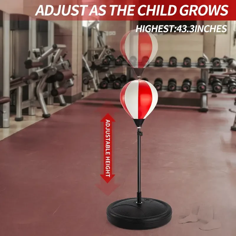 BABYHOME TEMI Punching Bag For Kids Incl Boxing Gloves|Boxing Bag Set For Kids Age 3 4 5 6 7 8 9 10 Years Old Boys|Adjustable Kids Punching Bag With Stand|Christmas & Birthday Gift For Boys & Girls