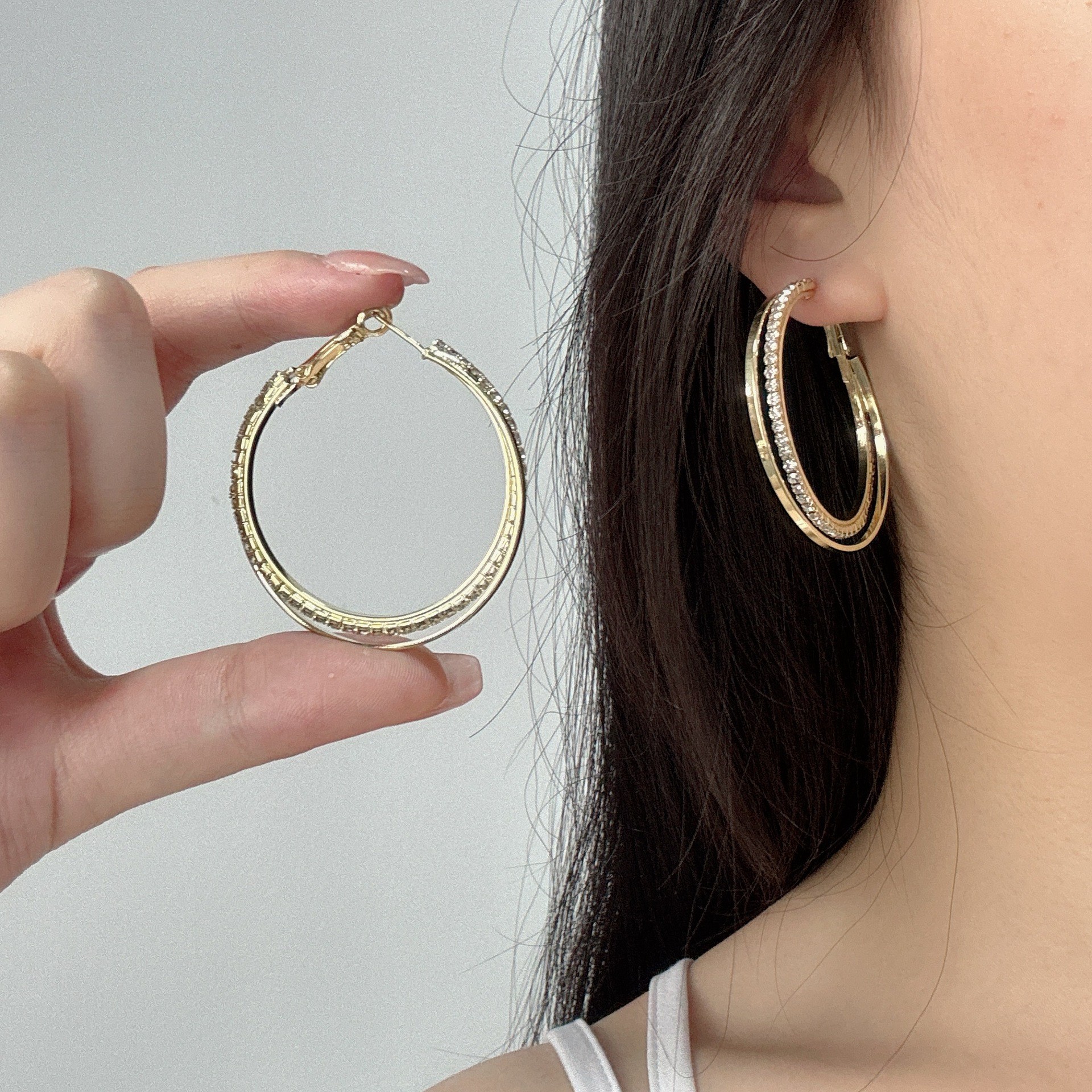 Elegant Radiance Hoop Earrings