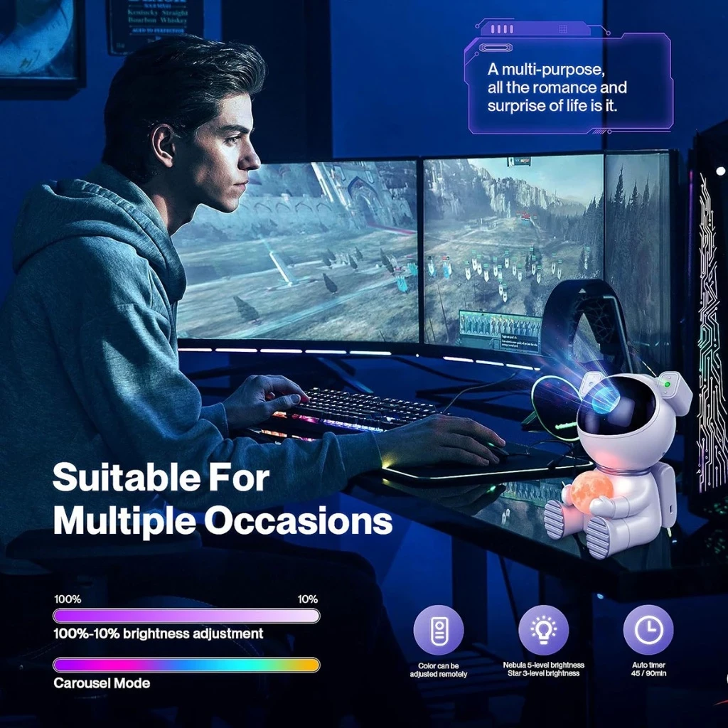 Astronaut Projector Star Light With Remote Control Aurora Projector Light