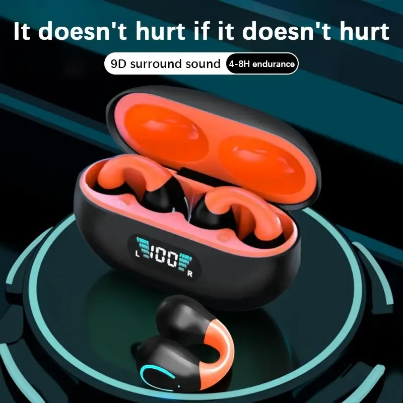 GREATWALL Wireless Clip-on Earphones Long Battery Life Anime-Themed HIFI Sound Quality Used For Various Sports Such As Cycling And Driving Ideal For Gamers & Active Lifestyles