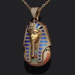 Egyptian Pharaoh Sphinx Pendant Necklace