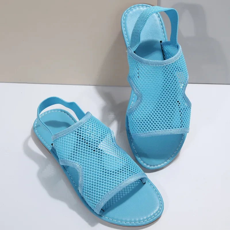 BreezeFlex Mesh Sandals: Summer Casual Breathable Flats for Women & Men