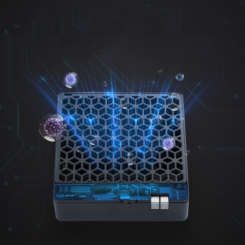 Portable Air Purifier for Home Bedroom Office, USB Quiet Small Desktop Air Cleaner, 3 Modes for Removing Dust Pet Dander