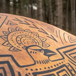 VMONKE 10-Inch Sacred Shamanic Bird Hand Drum Kit