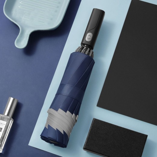 Automatic Reflective Strip Reverse Umbrella 10-bone Umbrella