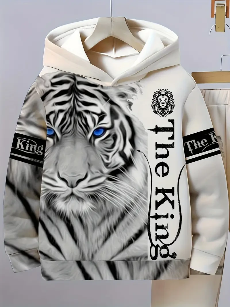 Boys' Trendy Hoodie & Sweatpants Set - Casual, Comfy Outdoor Wear with Geometric Design, Machine Washable - Perfect for Running, Festivals & Parties, Perfect for Outdoor