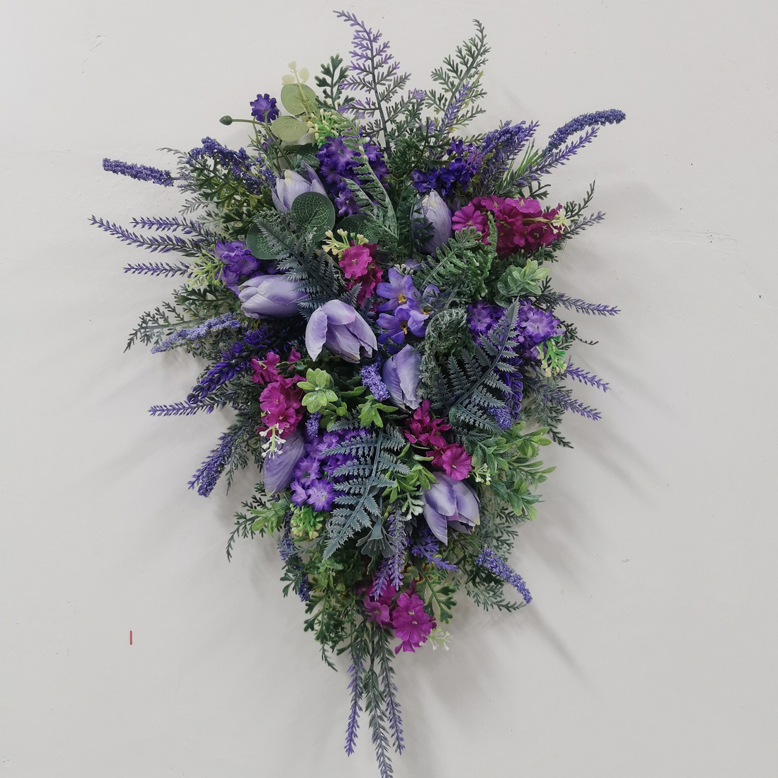 Artificial Hyacinth Garland - Exquisite Spring Summer Purple Wreath for Wedding and Party Decor